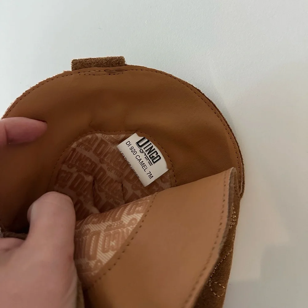 Dingo Out West Camel Tan Brown Suede Cowboy Western Boots 7 - Picture 8 of 9